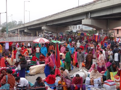 Huge, crowded market in Imphal, Manipur
