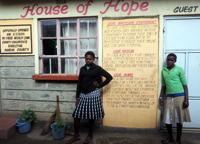 Girls who run away from home to avoid being cut find shelter a Narok's House of Hope.