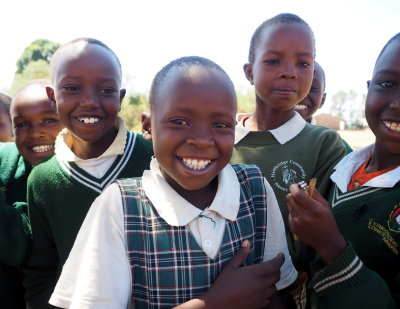 Students at the Olepolos Primary School, Narok Country.