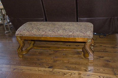 New bench behind the couch