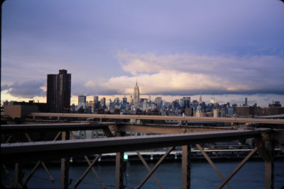 The New York Skyline from the Brooklyn Bridge