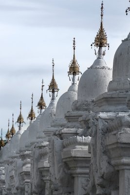 Mandalay,Some of the 729 stupas at Kuthodaw Pagoda