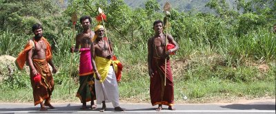 pilgrims on their way to Kataragama festival