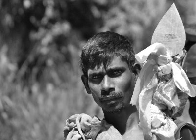 pilgrim on the way to Kataragama festival