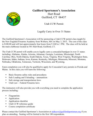 UTAH  CCW Permit class notice.jpg