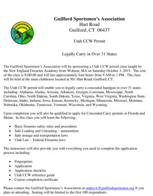 UTAH CCW Permit class notice October 2015.jpg