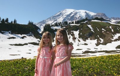 Mt. Rainier with the Girls