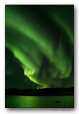 Aurore boréale. Aurora borealis in Norway