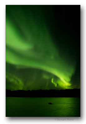 Aurore borale. Aurora borealis in Norway