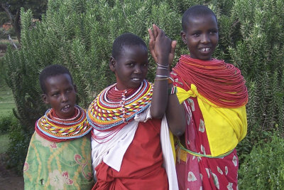 Samburu girls, Kenya