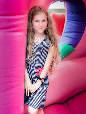 Girl In The Bouncy Castle