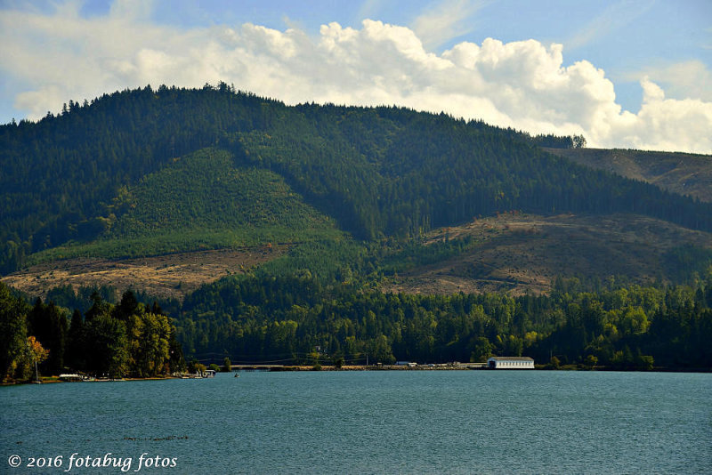 Dexter Lake and the Lowell Covered Bridge