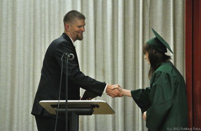 Mikayla Congratulated by Principal