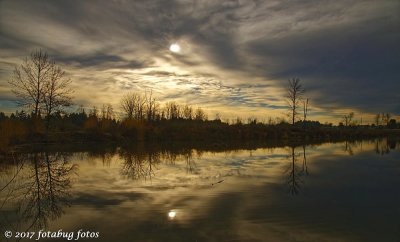Early Morning Sky Over Delta Ponds
