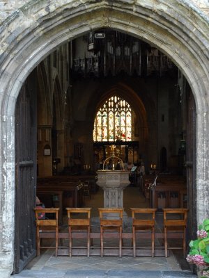 A rare view through the west door...