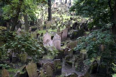 from the second-floor windows, we can look over the old Jewish cemetery