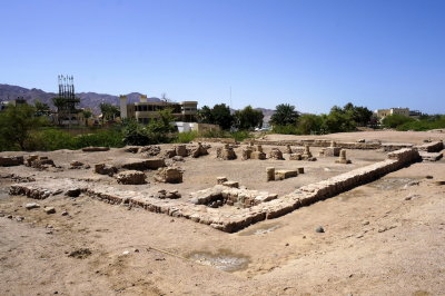 nearby, relics of the 7th~11th c. Islamic city of Ayla