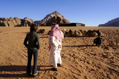 a semi-permanent bedouin camp