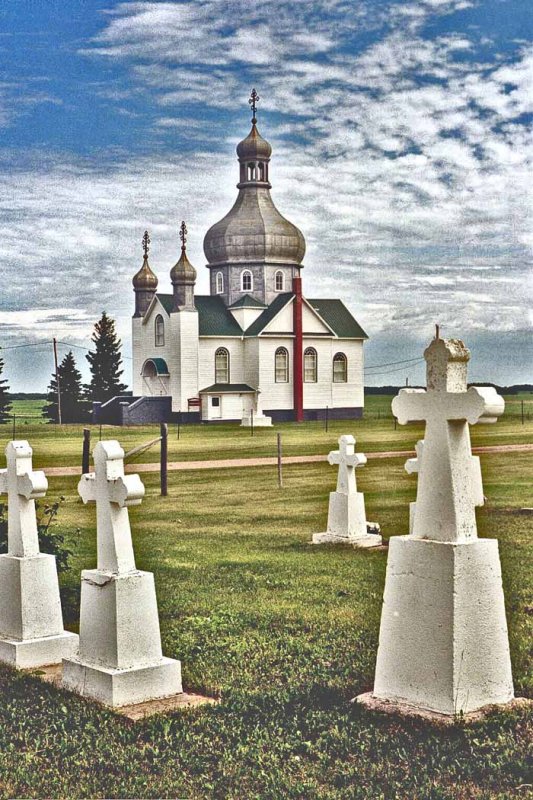 Canadian prairie/  Ukrainian  House of Worship