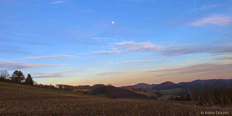 Sonnenuntergang im Upland