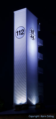 Feuerwehr-Schlauchturm am Sdring  -    Hose-drying-tower at the fire station