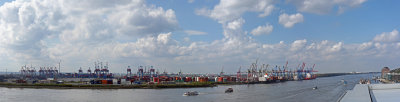 Hafen-Pano von den Docklands aus