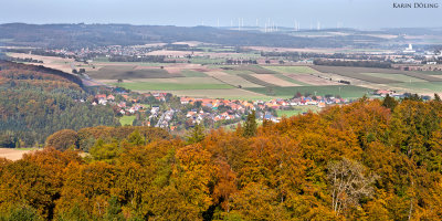 Blick vom Georg-Viktor-Turm auf Lengefeld und Lelbach