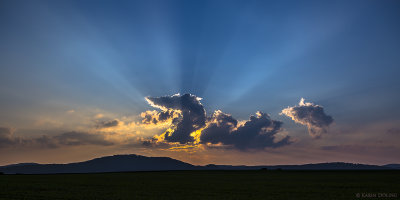 Sonnenuntergang ber dem Eisenberg