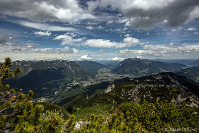 Blick von der Alpspitze auf Garmisch-Partenkirchen