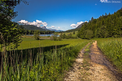 Am Geroldsee, Blick Richtung Zugspitze