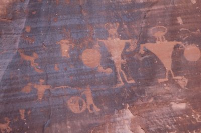 Petroglyphs north of Moab, UT