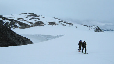 on the Tystigen glacier