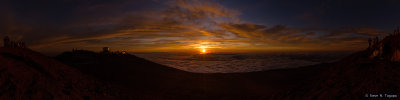 Haleakala Sunset Panorama, Pu'u'ula'ula (Red Hill), June 9, 2013