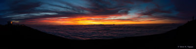Sunset at Haleakala, Pu'u'ula'ula (Red Hill),  June 8, 2013