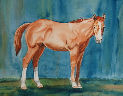 Britches - watercolor 11 x 14 2015