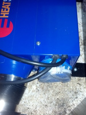 Propex intake also covered with nylon screening to keep crud out.