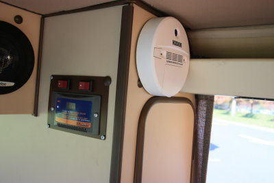 Isolar distribution panel, charge controler, CO detector