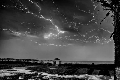 Lightning over Aransas Bay