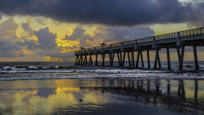 Ghost Pier - shooting this sunrise just a week prior to Hurricane Matthew, I reshot a few weeks later to show the aftermath.