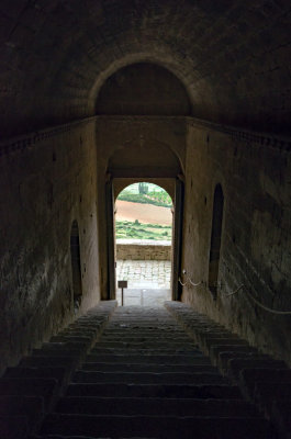 Escalera de acceso al castillo