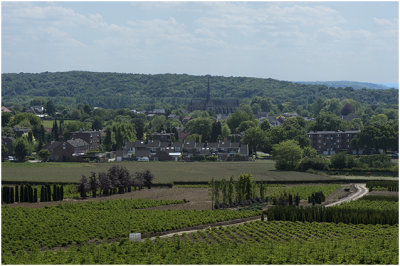 zicht op Meerssen met de basiliek