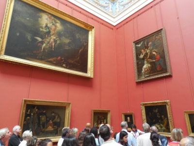 Paintings in Small Italian Skylight Hall