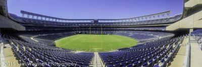 Qualcomm Stadium from the end zone on the plaza level.