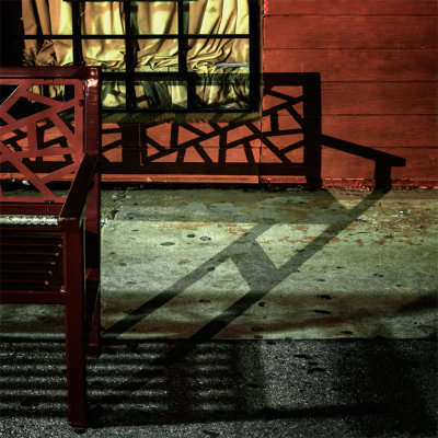 Midnight Bench Shadow,  Chinatown, L. A..jpg