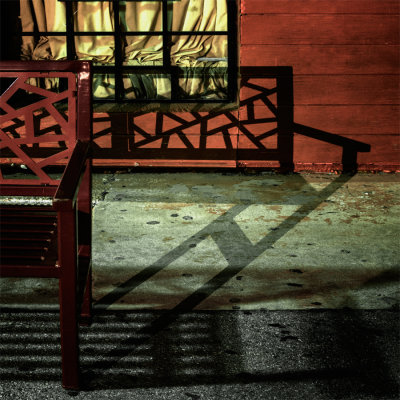 Midnight Bench Shadow, Chinatown, L. A..jpg