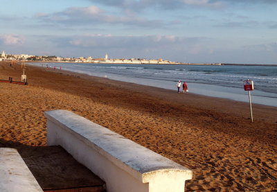 Early morning at the beach of El Jadida