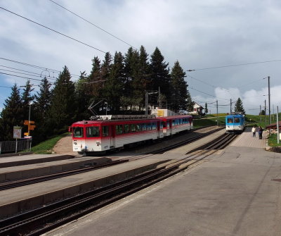 Both railways on mount Rigi