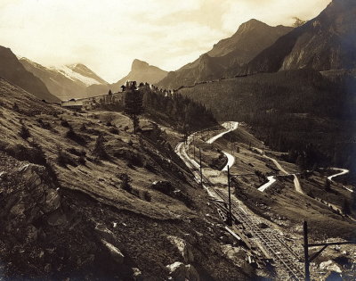 Railway to Kandersteg - Ltschbergbahn under construction