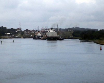 GATUN LOCKS - CARIBBEAN END OF CANAL