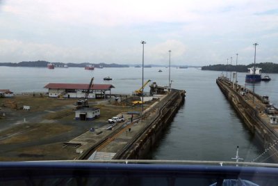 GATUN LOCKS - CARIBBEAN END OF CANAL